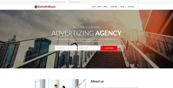 рекламное агентство wordpress тема