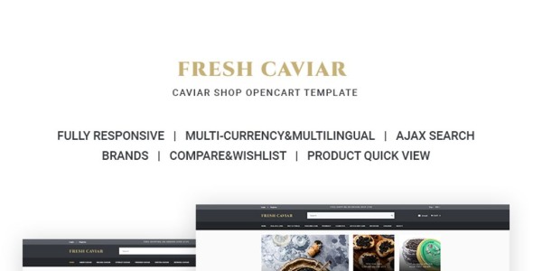 икорный магазин шаблон opencart