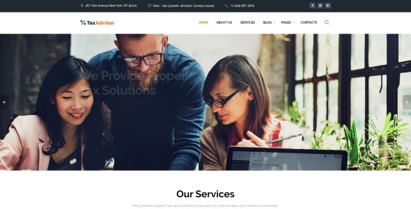 многостраничный шаблон сайта финансового консультанта