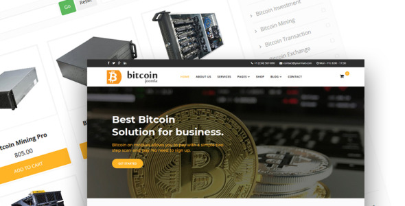 шаблон майнинга и криптовалюты joomla