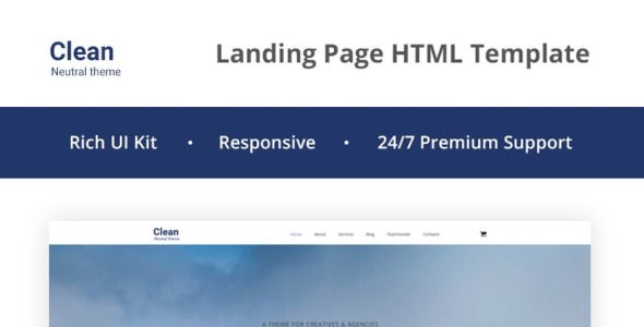 нейтральный шаблон целевой страницы html5