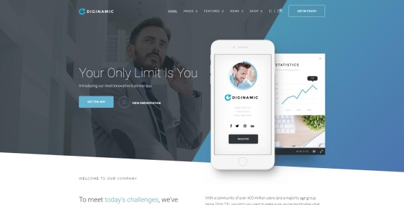 цифровая компания wordpress тема