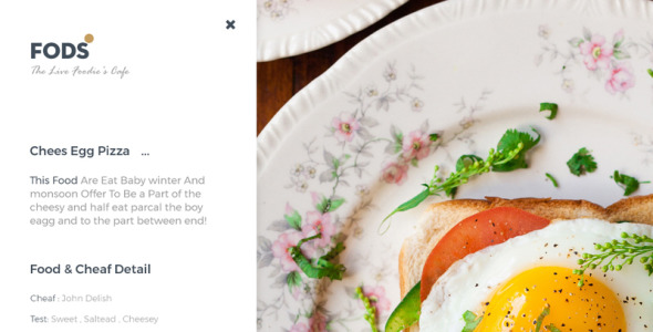 PSD шаблон на тему фастфуд