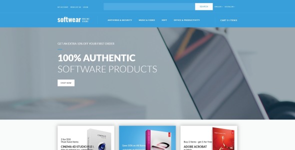 softwate store отзывчивый шаблон opencart