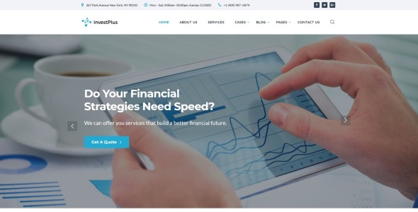 шаблон сайта инвестиционной компании html5