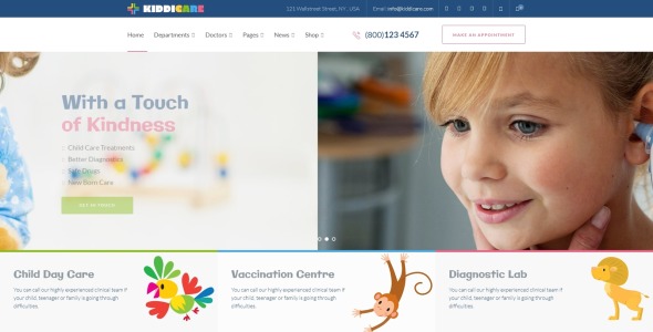 детская клиника wordpress тема
