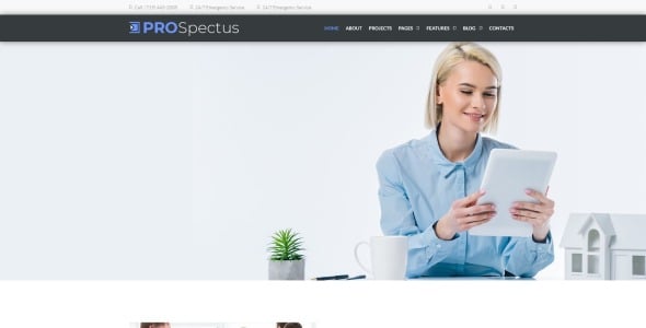 рекламное портфолио wordpress тема