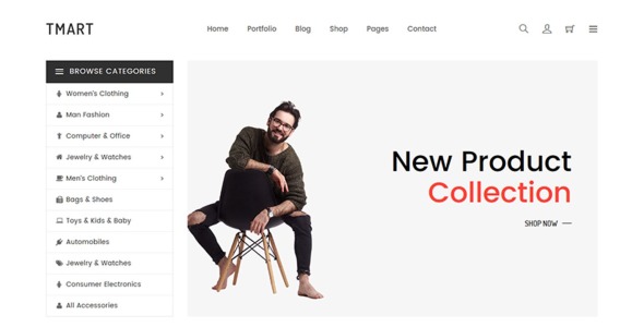 минимальный шаблон сайта электронной коммерции