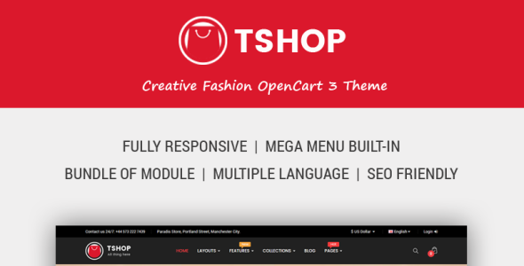 модный магазин шаблон opencart