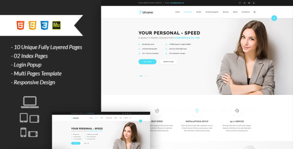 ultranet internet provider и digital network muse template