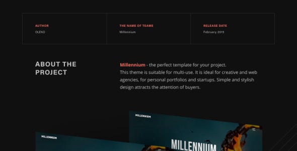 креативный минималистичный шаблон сайта html5