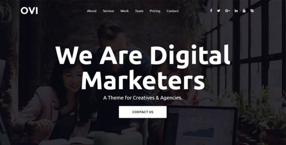 шаблон веб-сайта цифрового агентства bootstrap