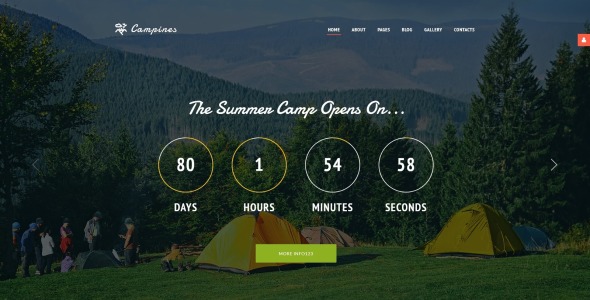 дети и подростки яркий летний лагерь joomla шаблон