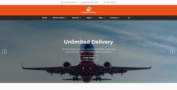 услуги доставки многостраничный шаблон сайта html5