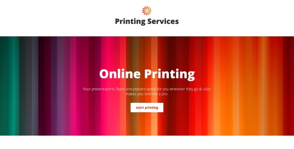 онлайн печать с помощью шаблона целевой страницы novi builder