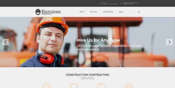 архитектура и строительная компания wordpress тема