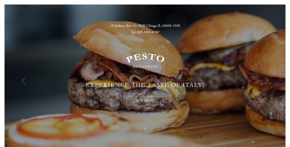 элегантный шаблон ресторана совместим с шаблоном целевой страницы novi builder