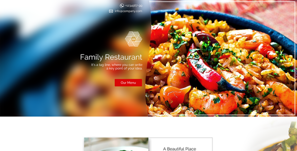 PSD шаблон на тему кафе