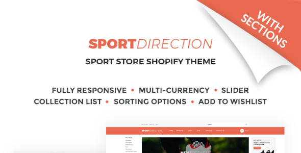 спортивный магазин shopify тема