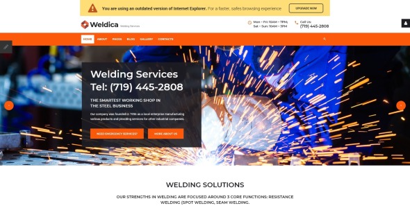 сварочные услуги шаблон joomla