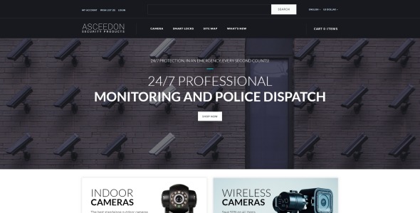 шаблон opencart продуктов безопасности