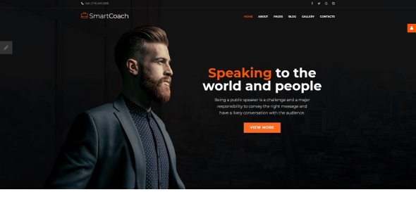 спикер лайф коуч шаблон joomla