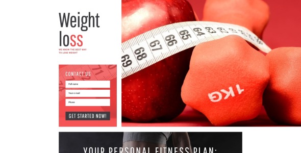 простая программа похудения совместимая с шаблоном целевой страницы novi builder