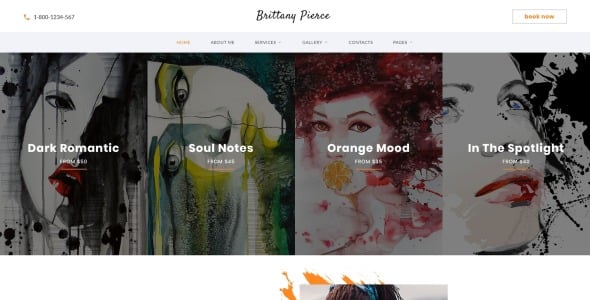 портфолио художника многостраничный html5 шаблон сайта