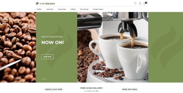 amp coffee shop magento theme