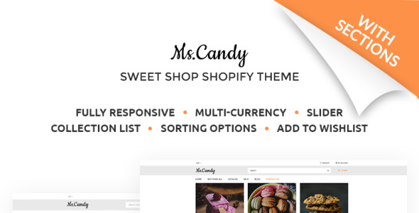 деликатесные сладости и конфеты интернет-магазин shopify тема