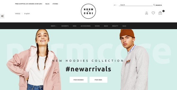 магазин одежды prestashop тема