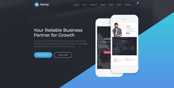 деловое партнерство wordpress elementor theme