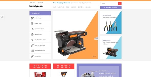 адаптивные инструменты магазин шаблонов opencart