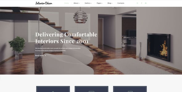 дизайн интерьера многостраничный html5 шаблон сайта