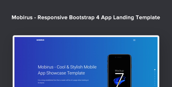 отзывчивый bootstrap 4 шаблон целевой страницы приложения