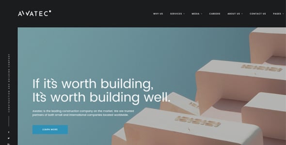 стильная строительная компания многостраничный html шаблон сайта