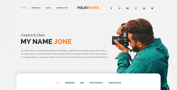 PSD шаблон на тему фотогалерея