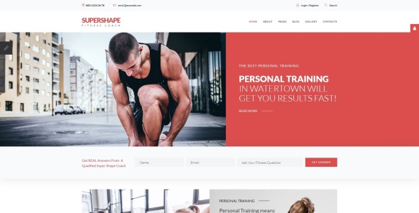 отзывчивый персональный фитнес-тренер joomla шаблон