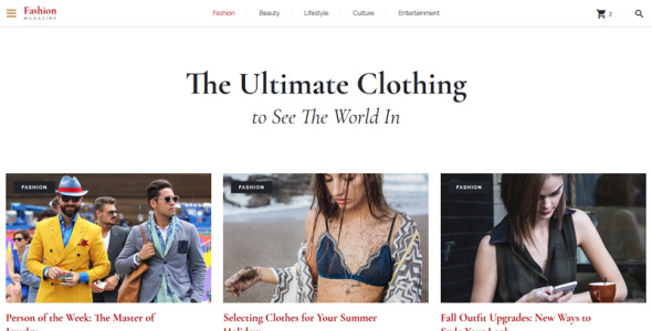 модный журнал многостраничный html5 шаблон сайта