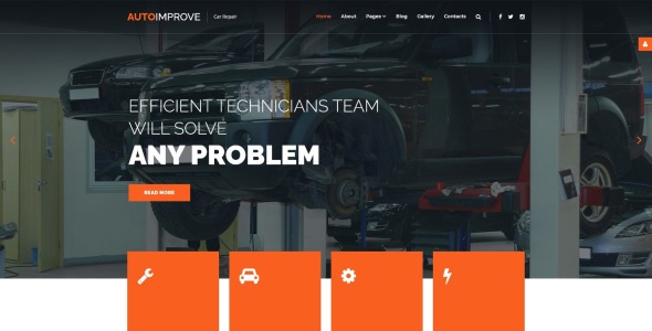 ремонт автомобилей многостраничный креативный шаблон joomla