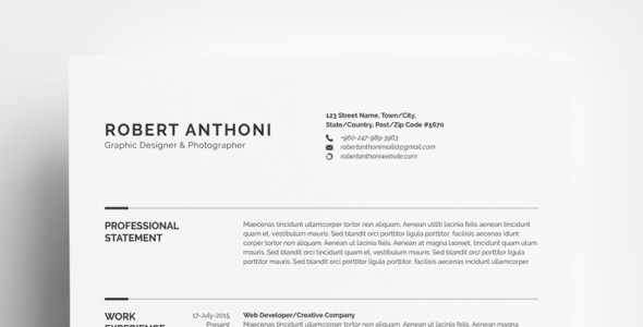 Резюме на тему персональная страница