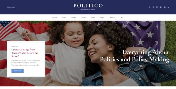 политический журнал многостраничный html5 шаблон сайта