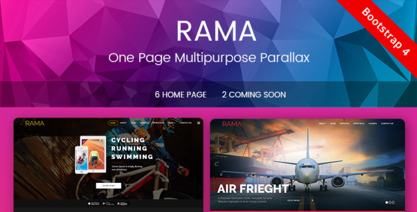 шаблон многоцелевой целевой страницы parallax one page