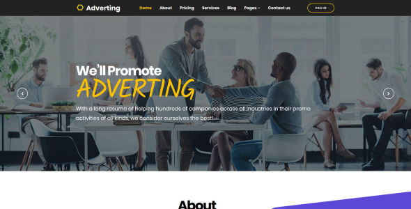 рекламное агентство moto cms 3 шаблон