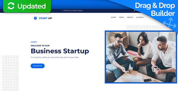 шаблон целевой страницы бизнес-стартапа