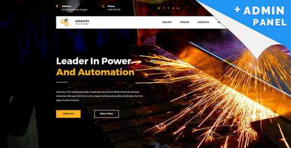 промышленная компания motocms 3 шаблон целевой страницы