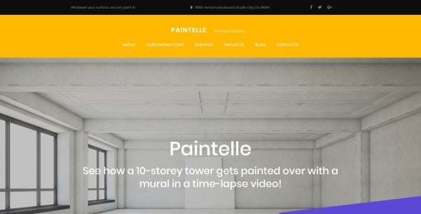 малярный подрядчик moto cms 3 шаблон