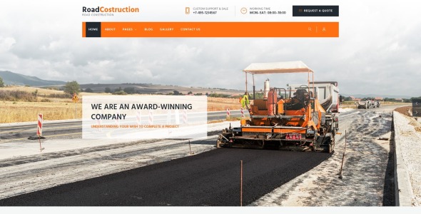 твердая дорога consrtuction компании joomla шаблон