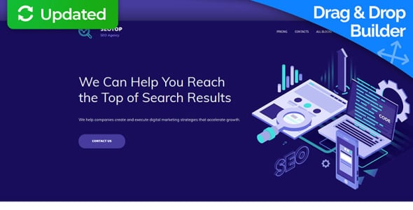 seo агентство motocms 3 шаблон целевой страницы