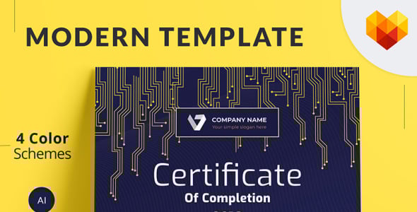 Шаблон сертификата на тему графика